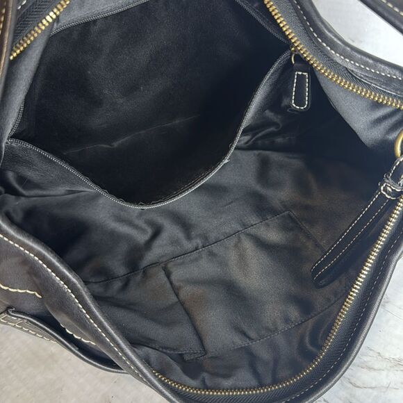 Vtg Coach Ergo Black Leather Hobo Shoulder Bag with turnlock style 10741 - Picture 10 of 13